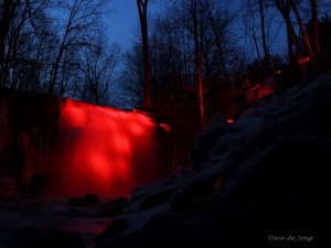 This was last night March 20, 2015 when we illuminated Great Falls in Sergeant Doiron's memory